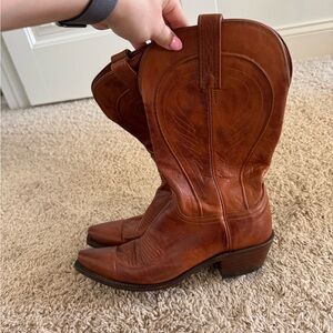 Women's Brown Leather Cowgirl Boots